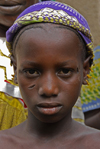Djenn cercle, Mopti Region, Mali: girl with tribal scarification near Djenne - photo by J.Pemberton