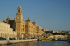 Malta: Vittoriosa - Maritime museum,  former Naval Bakery - designed by the British architect and engineer William Scamp - dome of Church of St Lawrence church in the background - photo by A.Ferrari