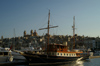Malta: Vittoriosa - classical yacht in the harbour - Senglea in the background (photo by A.Ferrari)