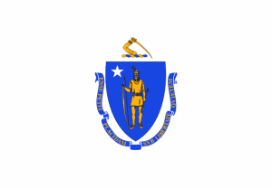 Massachusetts state flag - motto: Ense petit placidam sub libertate quietem - United States of America / Estados Unidos / Etats Unis / EE.UU / EUA / USA