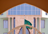 Nouakchott, Mauritania: the City Hall with the Mauritanian flag - Communaut Urbaine de Nouakchott - photo by M.Torres