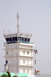 Nouakchott, Mauritania: old white control tower of the Nouakchott International Airport - Aroport de Nouakchott - photo by M.Torres