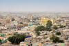 Nouakchott, Mauritania: skyline with shanty town market in the city center - photo by M.Torres