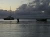 Mauritius: angler walks into the Indian ocean (photo by Alex Dnieprowsky)(photo by A.Dnieprowsky)