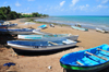 Pamandzi, Petite-Terre, Mayotte: boats on the beach - photo by M.Torres