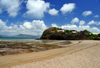 Dzaoudzi, Petite-Terre, Mayotte: beach and 'le Rocher' - Plage du Far - Boulevard des Crabes - photo by M.Torres