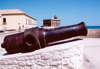 Melilla: 19th century coastal artillery - Melilla la Vieja - gun / canon - photo by M.Torres