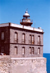 Melilla: El Pueblo - lighthouse - Melilla la Vieja / faro - N IHM 72900, N INT E-7054, N NIMA 22736, Latitud N 35 17.7', Longitud W 002 25.1' - GpOc(2)B 6s (photo by M.Torres)