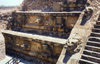 Mexico - Teotihuacan (Edomex / Estado de Mxico): Quetzalcoatl temple - plumed serpents - Citadel / templo de Quetzalcoatl - Tlaloc, dios de la lluvia - Ciudadela - Unesco world heritage site - photo by M.Torres