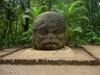Mexico -  Villahermosa - Parque-Museo La Venta: Olmec head (photo by A.Caudron)
