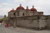 Mexico - Mitla: Catholic church built over Zapotecan pyramid (photo by A.Caudron)