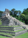 Mexico - Chiapas - Palenque (Chiapas): Mayan pyramid - Temple of the Cross - Unesco world heritage site  (photo by A.Caudron)