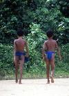 Micronesia - Yap: children wearing blue loin cloths or thus