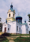 Moldova / Moldavia - Ivancea: blue domed church - photo by M.Torres