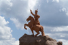 Ulan Bator / Ulaanbaatar, Mongolia: statue of Damdin Sukhbaatar - defeated Ungern von Sternberg and the Chinese - photo by A.Ferrari