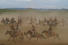 Ulan Bator / Ulaanbaatar, Mongolia: cavalry charge to celebrate the 800th anniversary of the Mongolian state - battle - photo by A.Ferrari
