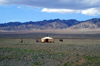 Gobi desert, southern Mongolia: ger, pitched in the middle of nowhere, in Gurvan Saikhan National Park - photo by A.Ferrari