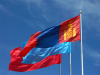 Mongolia - Ulan Bator / Ulaanbaatar: Mongolian flag (photo by P.Artus)