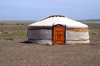 Gobi desert, southern Mongolia: ger / yurt pitched near Khongoryn Els, Gurvan Saikhan National Park - photo by A.Ferrari
