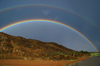 Gobi desert, southern Mongolia: rainbows, near Ongiin Khiid - photo by A.Ferrari
