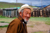 Khorgo-Terkhiin Tsagaan Nuur NP, Arkhangai Province, Mongolia: old man in Tariat, entrance to the National Park - photo by A.Ferrari