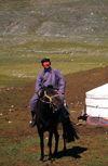 Mongolia - Kharkhiraa mountains: nomadic herder and Ger / yurt - photo by A.Summers