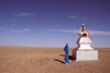 Mongolia - Gobi desert: stupa in the south / oova - photo by A.Summers