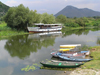 Montenegro - Crna Gora - Lake Skadar / Skadarsko jezero: boats on a canal - photo by J.Kaman