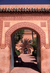 Morocco / Maroc - Marrakesh: La Menara - bricks and calligraphy - photo by F.Rigaud
