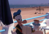 Morocco / Maroc - Mazago / El Djadida: Donald duck on the beach / praia - photo by F.Rigaud