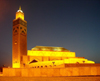 Morocco / Maroc - Casablanca: Hassan II mosque - the night arrives - photo by J.Kaman