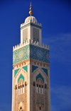 Casablanca, Morocco / Maroc: Hassan II mosque - minaret - photo by M.Torres