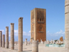Morocco / Maroc - Rabat: Hassan tower and the ruined main prayer hall of the Hassan mosque - photo by J.Kaman