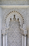 Morocco / Maroc - Rabat: mausoleum of Mohammed V - detail of the marble decoration - Islamic art - photo by J.Kaman