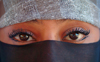 Morocco / Maroc - Moroccan eyes - eyes of a beautiful Muslim veiled young woman - photo by J.Banks