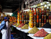 Morocco - Marrakech: Place Djemaa el Fna - olive emporium - photo by M.Ricci