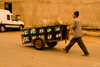 Inezgane - Morocco: market scene - goods transportation - photo by Sandia