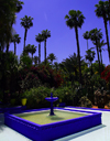 Marrakesh - Morocco: Majorelle gardens / Jardin Bou Saf - fountain - photo by Sandia