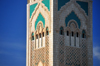 Casablanca, Morocco: Hassan II mosque - section of the minaret - photo by M.Torres
