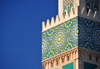 Casablanca, Morocco: Hassan II mosque - traditional zellidj tiles on the minaret - photo by M.Torres