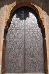 Casablanca, Morocco: Hassan II mosque - one of many metal gates - photo by M.Torres