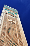 Casablanca, Morocco: Hassan II mosque - Moorish motives on the minaret - photo by M.Torres