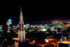 Mozambique / Moambique - Maputo / Loureno Marques / MPM : night over Maputo bay - the cathedral and the city / vista nocturna - a Catedral e a Cidade - photo by M.Torres