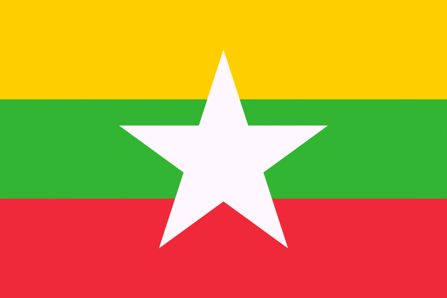 Union of Myanmar / Burma / Birmania / Mjanma / Birmanie - flag