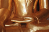 Myanmar - Bagan: hand - detail of gilded Budha statue - art - Asia - photo by W.Allgwer - Eine vergoldete Buddhastatue in Bagan. Die Geste (Mudra) symbolisiert den Augenblick der Erleuchtung. Bagan ist eine historische Knigsstadt im heutigen Myanmar (B