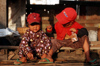Myanmar - Kalaw - Shan State: two boys with caps - photo by W.Allgwer - In Myanmar sind 50% der Einwohner jnger als zwanzig Jahre. Kinderarbeit ist offiziell verboten, wird aber oft praktiziert. Fr junge Myanmaren besteht vom 6. bis 10. Lebensjahr Schu