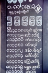 Myanmar / Burma - Mt Popa - alphabet - Burmese script (photo by J.Kaman)