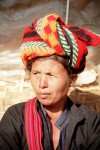 Myanmar / Burma - Nyaungshwe: Pa-O woman with typical head gear (photo by J.Kaman)
