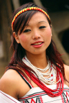 Nagaland - Kutur village: young woman of the Yimchunger Naga tribe - photo by W.Callens