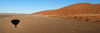 Namib Desert - Sossusvlei, Hardap region, Namibia, Africa: Landscape panorama from Hot Air Balloon - photo by B.Cain